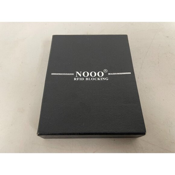 Nooo VRFID BLOCKING Built To Last Black Leather Wallet RFID Zippered Coin - Picture 1 of 6